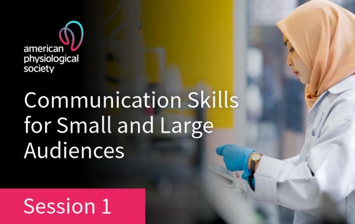 Next-generation Scientist: Communication Skills for Small and Large Audiences